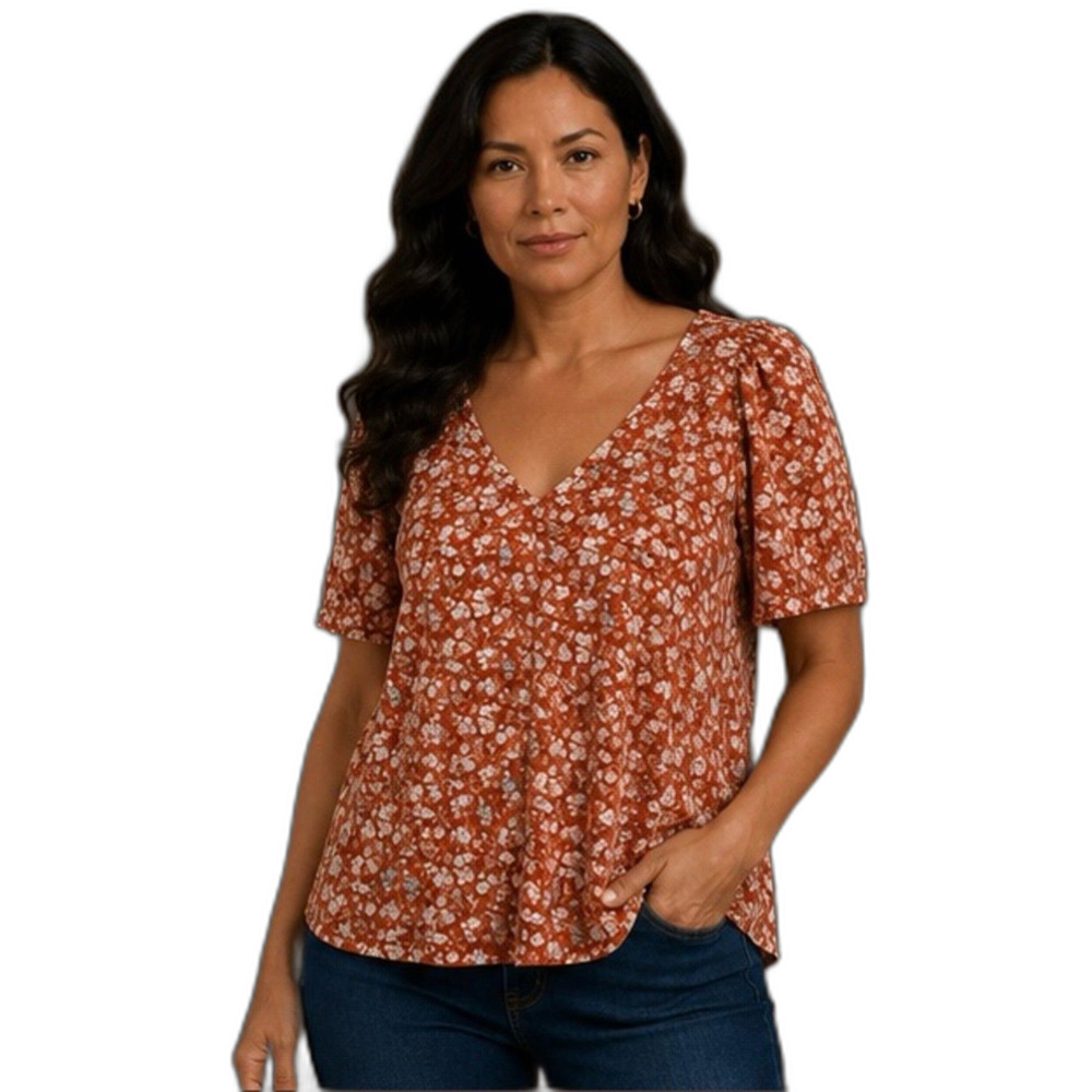 SHEIN V Neck Short sleeve shirt - Size 2XL NWOT